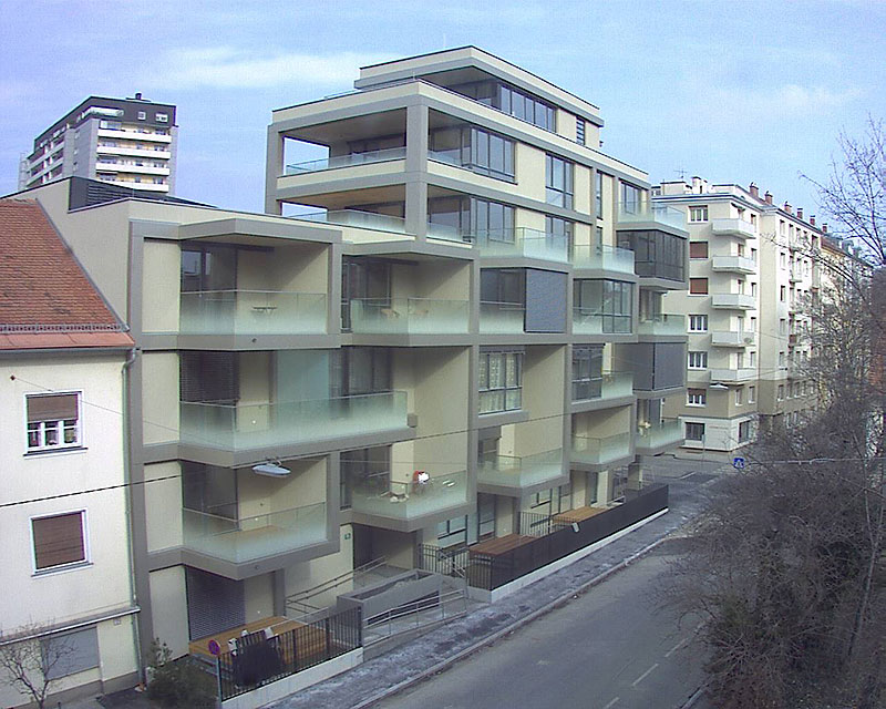 Livebild Webcam 1 Baustelle Neubau 'Wohnanlage Muchargasse 18' 8010 Graz (5 Minuteninterval)